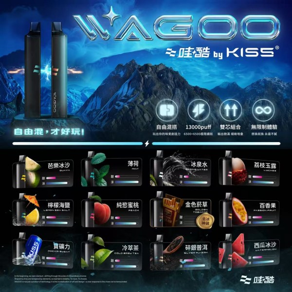 Kiss哇酷/WAGOO6500口 拋棄式一次性電子煙